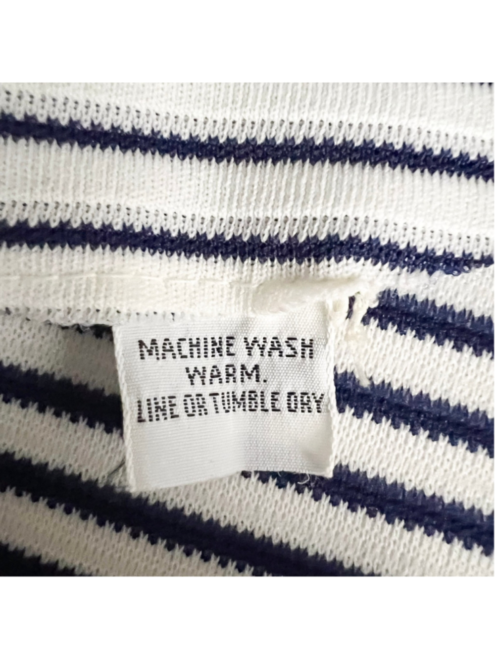 Vintage Navy White Striped Polo Dress Retro Mod Preppy Golf Tennis Nautical Sz S - Picture 9 of 9